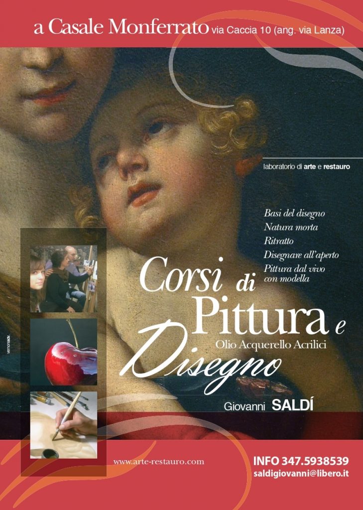 corso pittura e disegno a casale monferrato presso lo studio arte e restauro di giovanni saldì