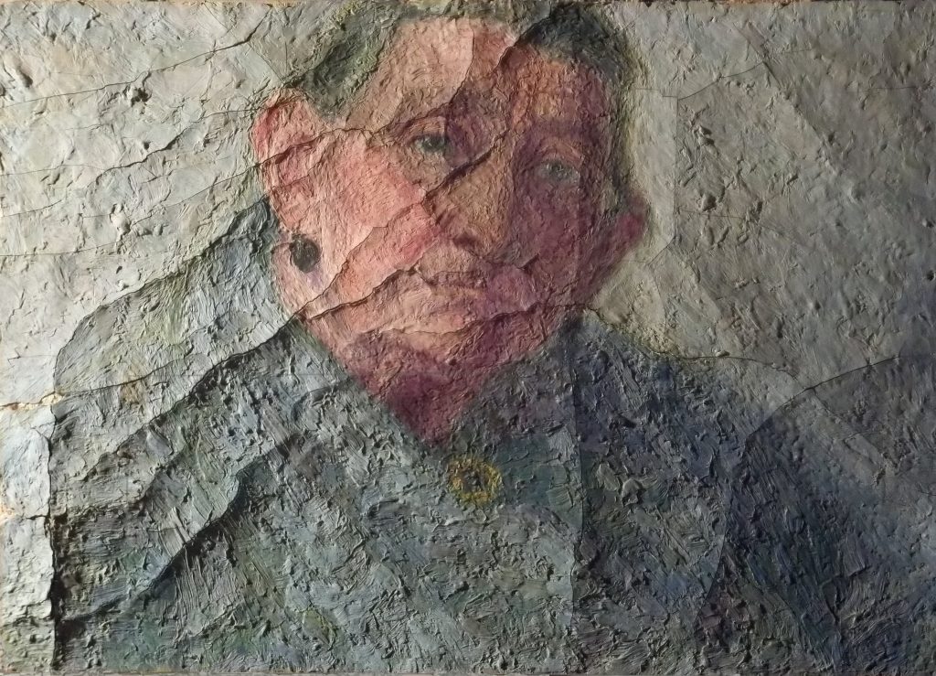 restauro dipinto su tela, prima e dopo il restauro. operazioni eseguite foderatura, pulitura, stuccatura e reintegrazione pittorica